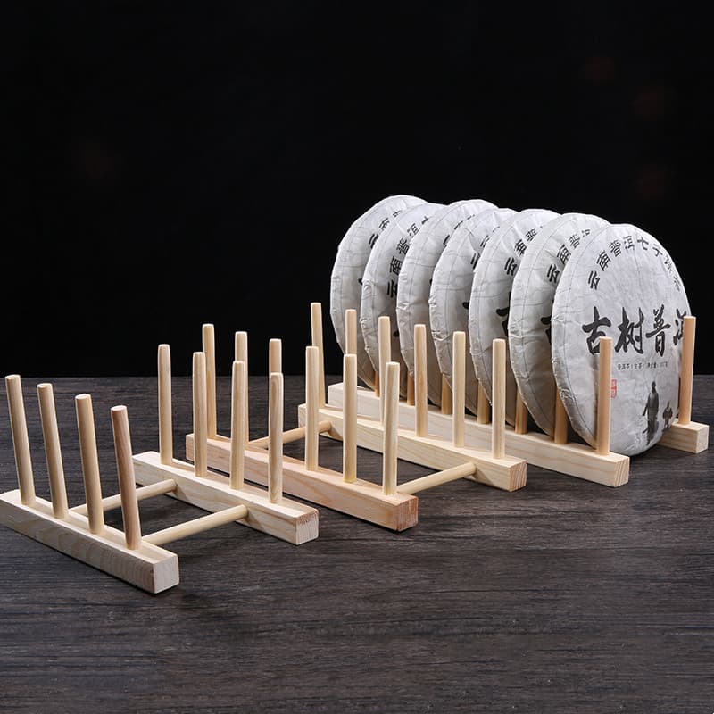 Solid Wood Pu'er Tea Grade Camellia Cake S supporting Dungeon Combination Seven Zizi Cake Steel S Favorite Storage Tea Ceremony Parts 4