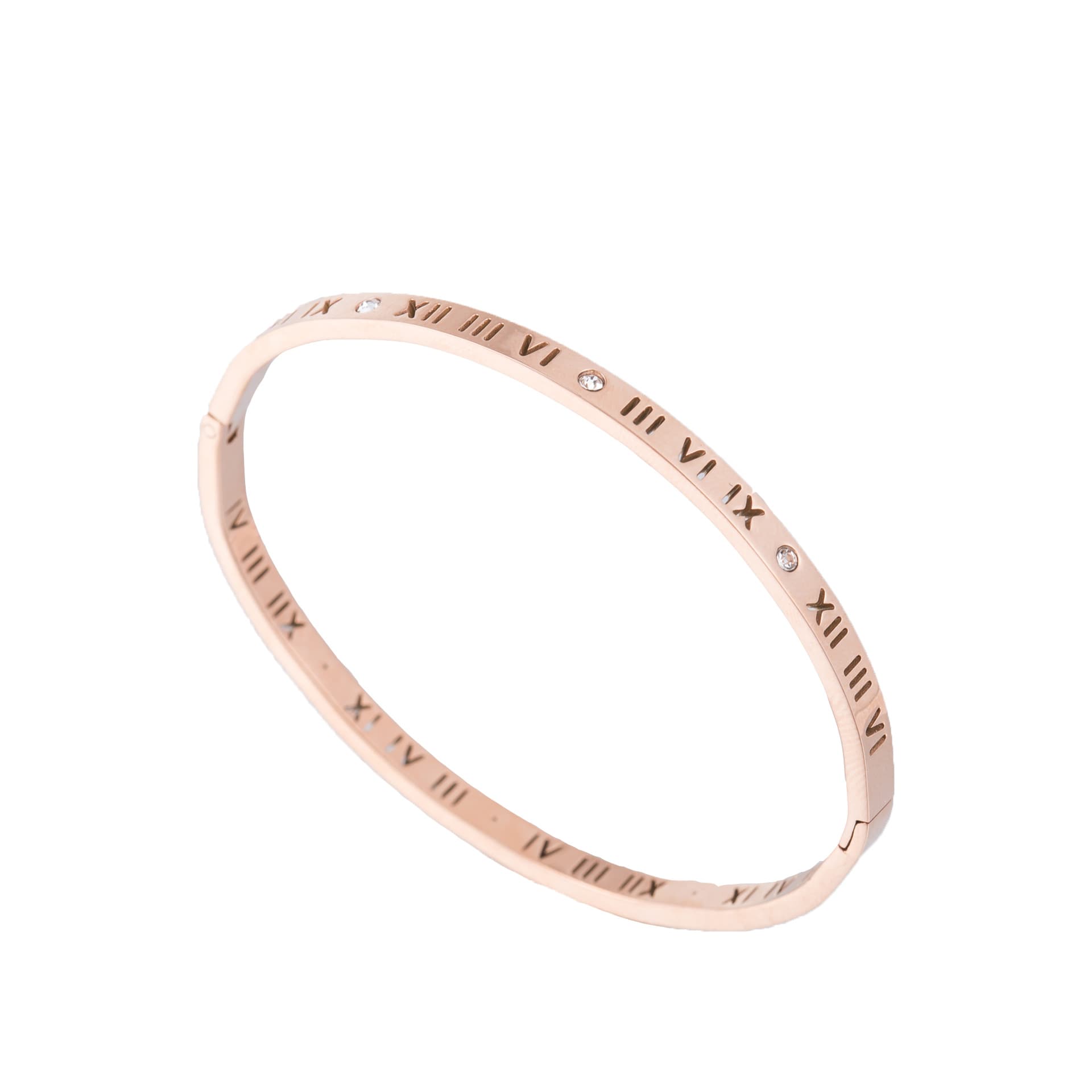 (Wholesale), women's bracelet stainless steel, golden accessory, European style, simple and elegant design, pink gold, for beloved 5