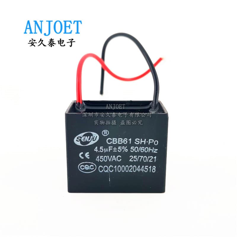 CBB61 fan startup capacitor 1/1.2/1.5/2/2.5/3/4/5/6/20uf hood 450V 3