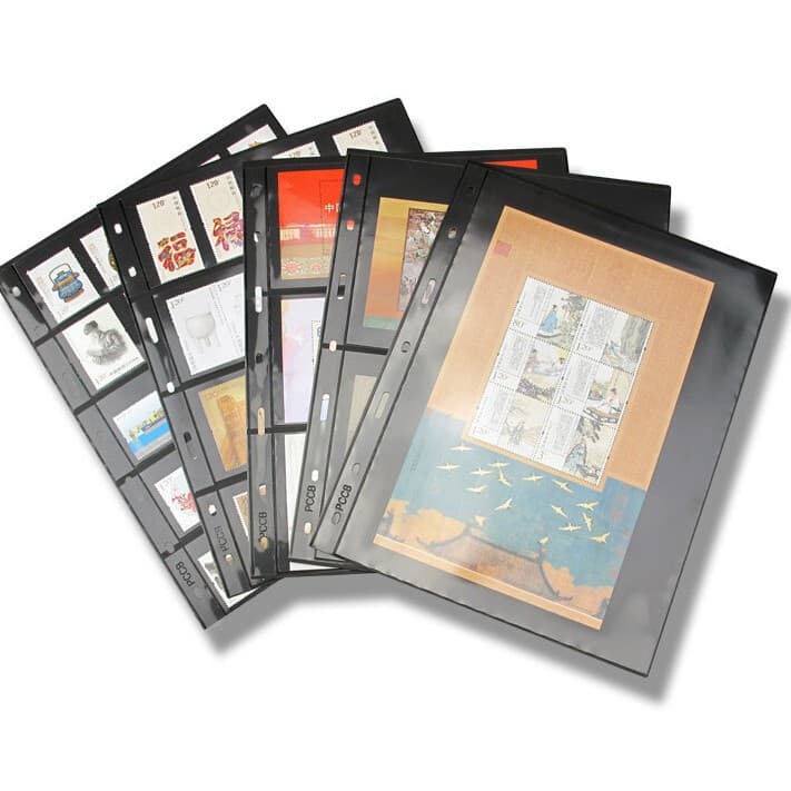 10 photos/package PCCB nine -hole standard Philatelic book collection book collection page collection page black bottom one to seven
