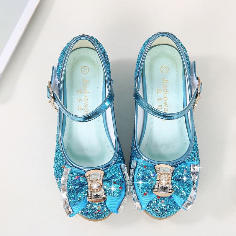 Autumn shiny children's shoes heels with bow, 2025 years, trend of season 2