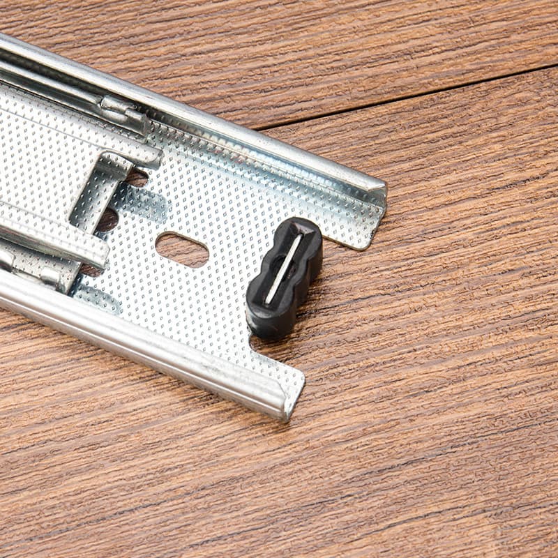 Three sections of sliding rail 42mm black zinc -color drawer rolling rail Furniture Fitting Slide 2