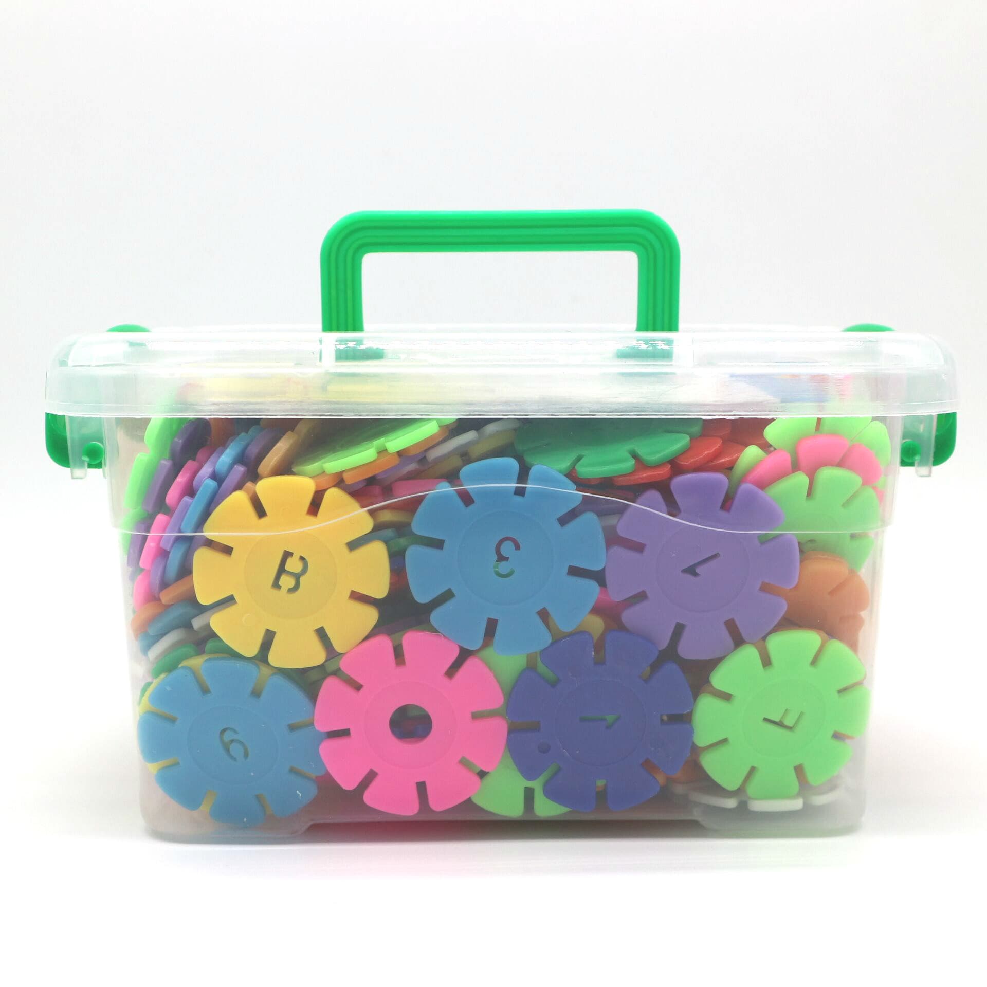 Plastic constructor for early age, intellectual toy, early education, with snowflakes 3