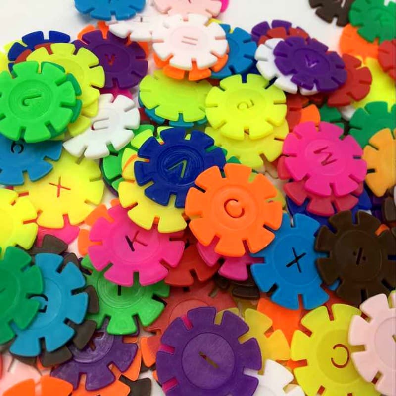 Plastic constructor for early age, intellectual toy, early education, with snowflakes 4