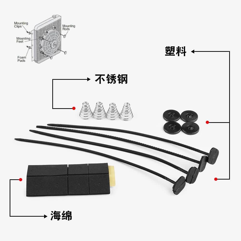 Modified universal air fan with accessories, electric radiator, set 3