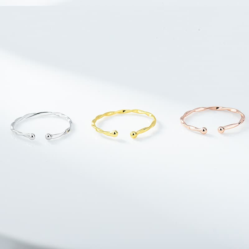 Fashionable trend ring, Japanese and Korean, city style, silver 925 sample, simple and elegant design 3