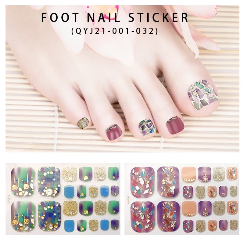 (Cross-border trading), summer nail stickers for nails for toes, fake nails, waterproof leg stickers, new collection 3