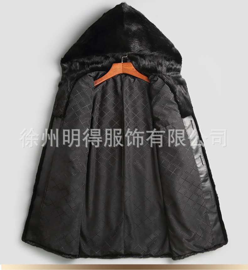 Long warm jacket with hood 2