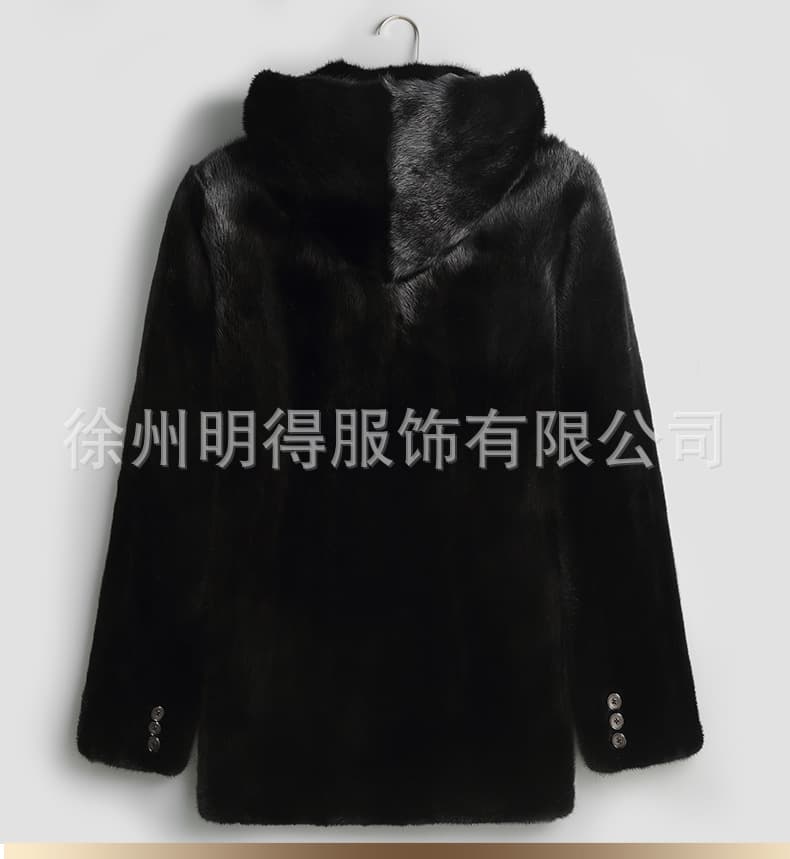 Long warm jacket with hood 3
