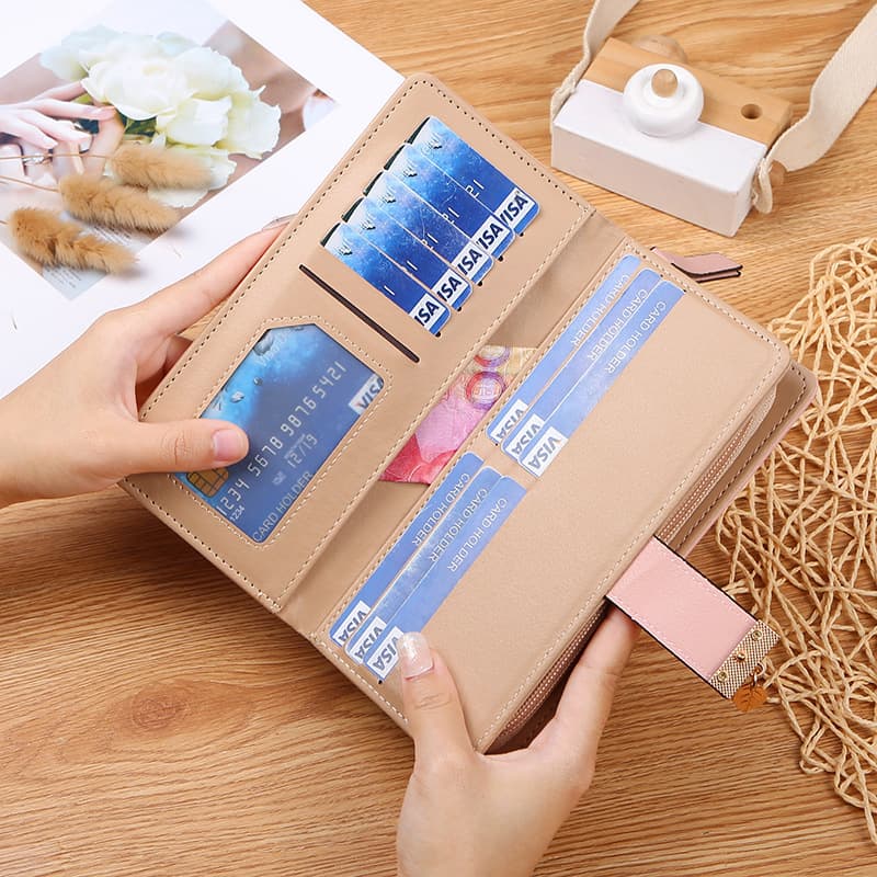 Long wallet, small clutch bag, shoulder bag with zipper, Korean style 2