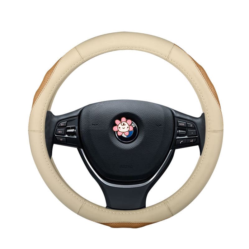 Steering wheel, leather handle for car, universal case for men and women 3