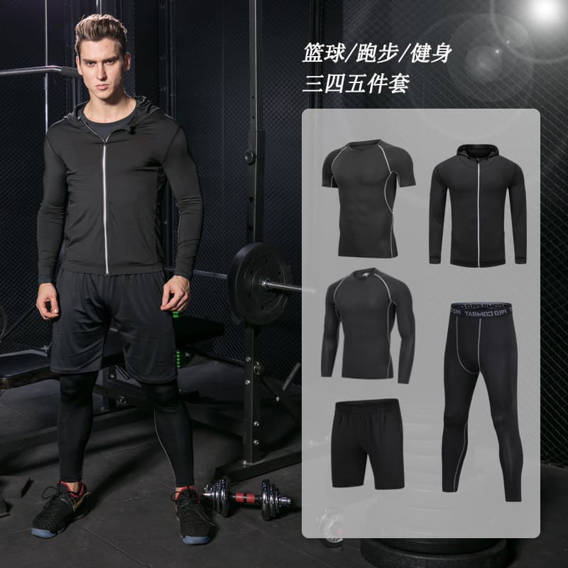 Sports suit, quick dry set, overall, basketball trousers, long-sleeve for training for gym, for running 3