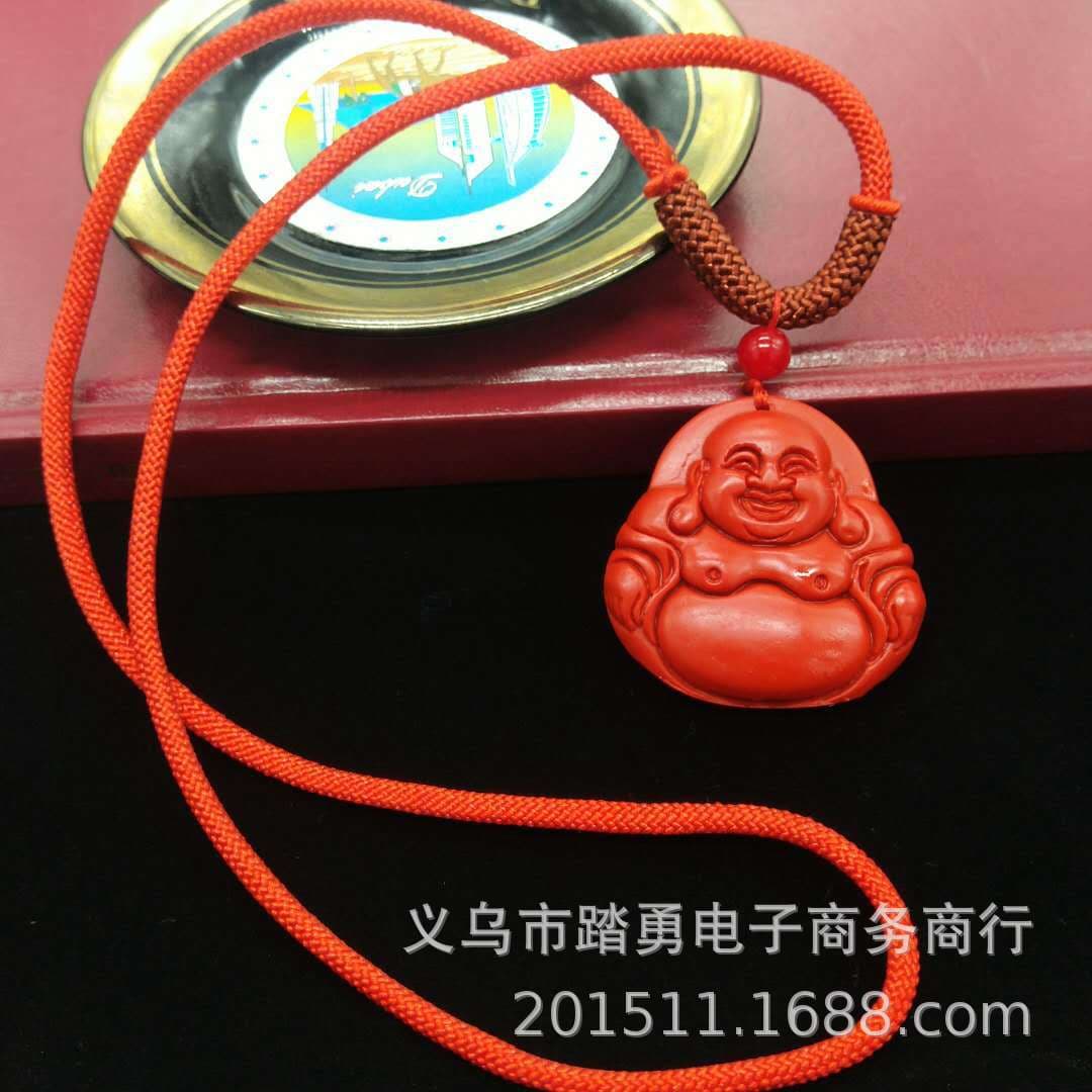 Necklace, pendant for elderly, cinnabar, Birthday gift, for luck