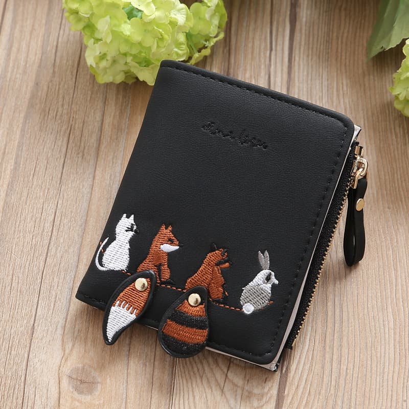Short cute fresh folding small wallet, Korean style 4