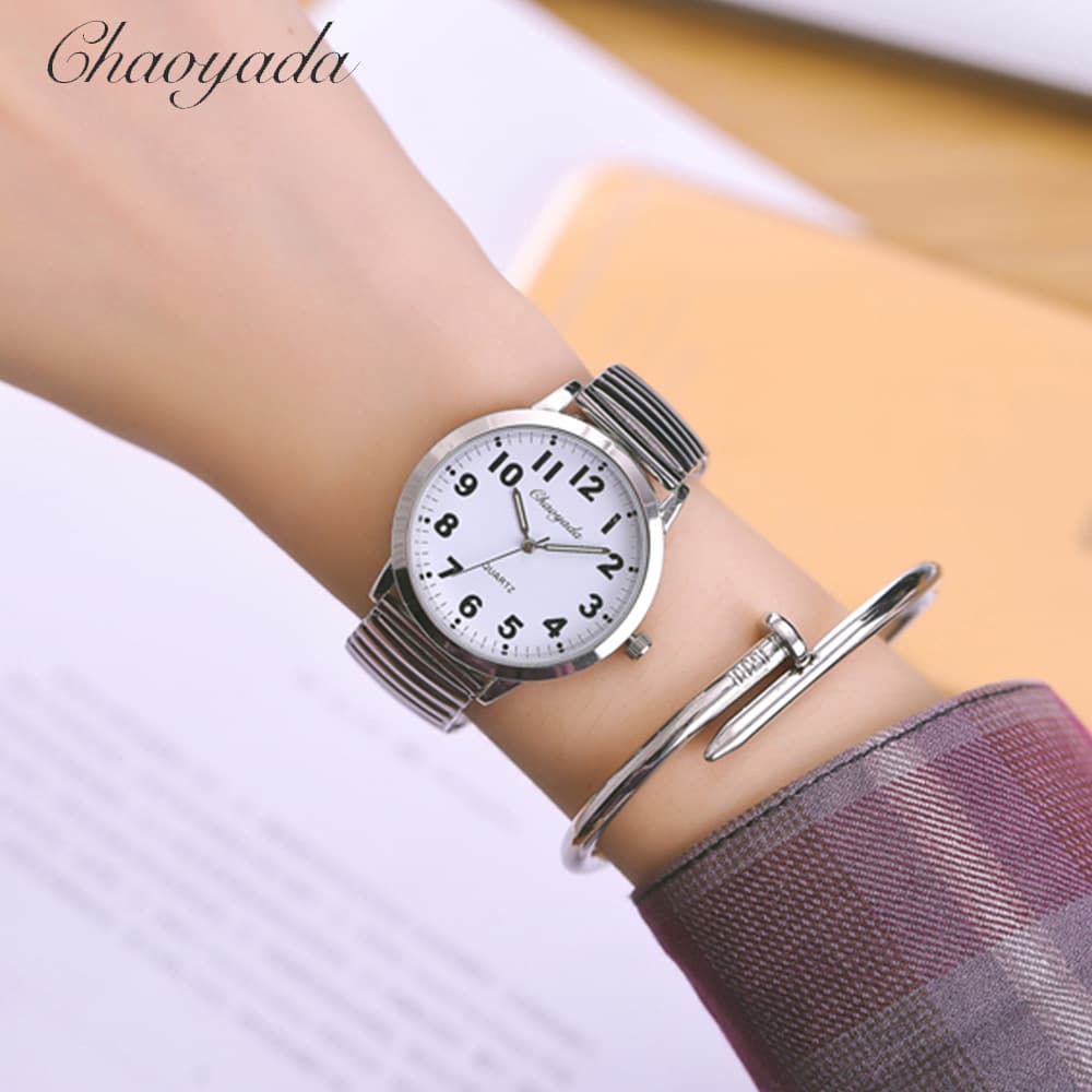 Elastic quartz watch strap for elderly, retro waterproof dial, 2018, for middle age 3