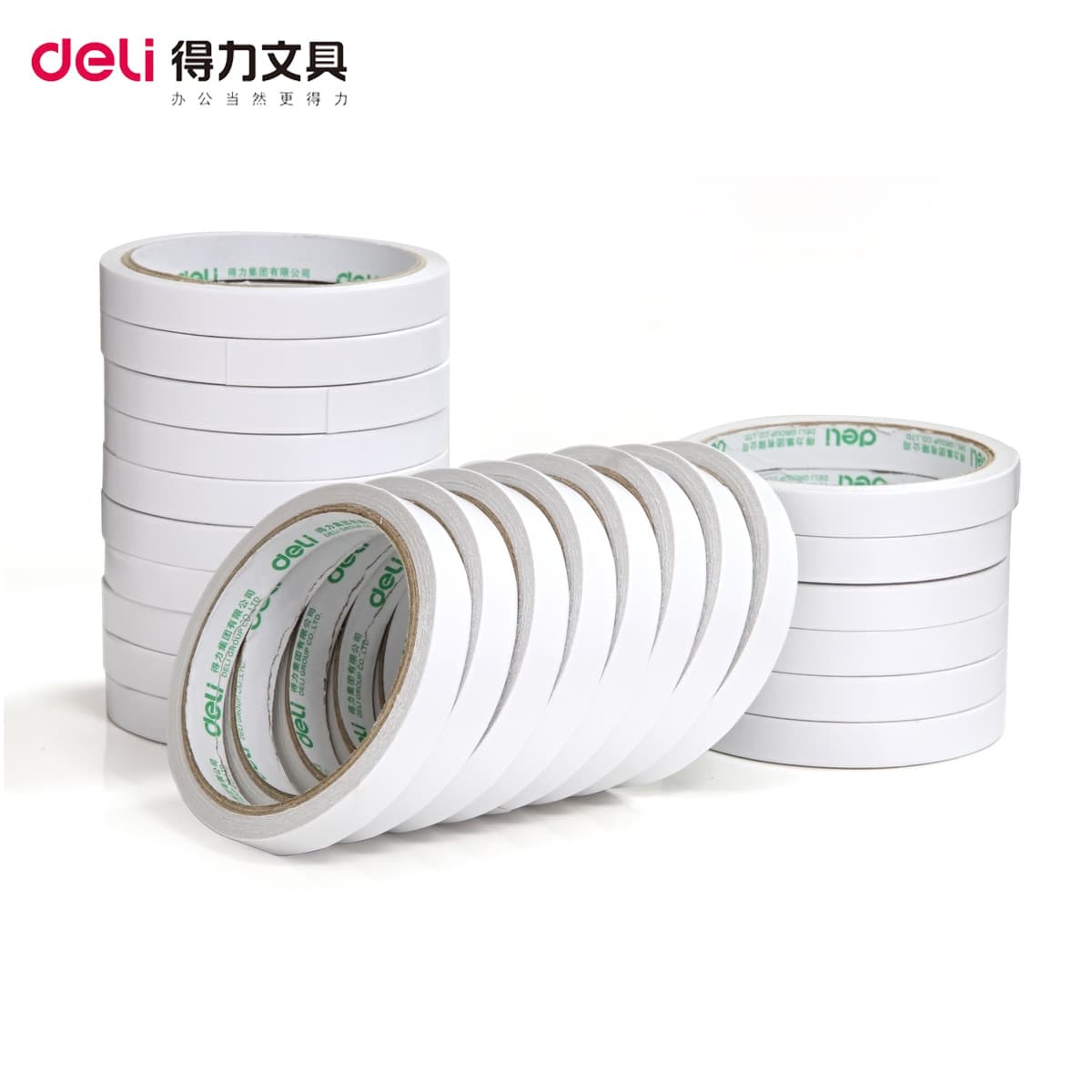 Deli 30401 Double -sided glue 12mm*10Y hot -melt cotton paper office supplies Furnishing sticky glue wholesale thickness 80um 1