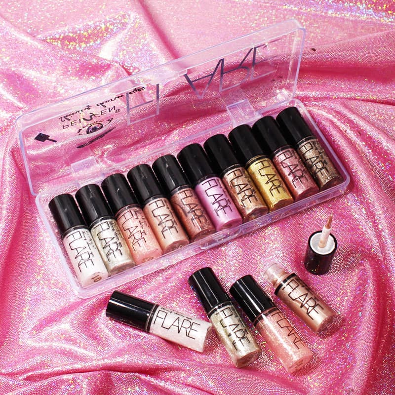 Explosive Pennfen Diamond Shining Eyes Dazzling Eyeline Lights Easy to Dry Dry Waterproof Sweat Line smooth and bright 3
