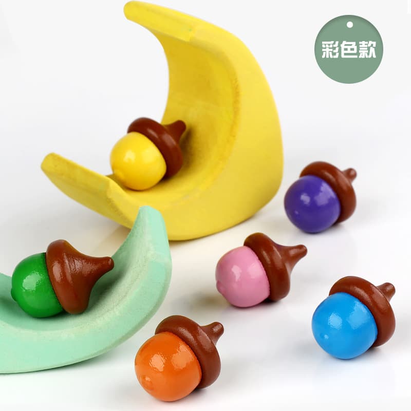 Wooden cartoon colorful classic spinning top for kindergarten, toy, nostalgia, Birthday gift 4