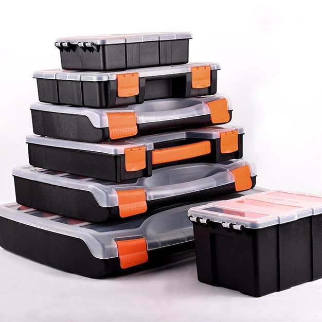 Plastic tool parts box screw storage electronic component box compartment material box hardware tool storage bag 5