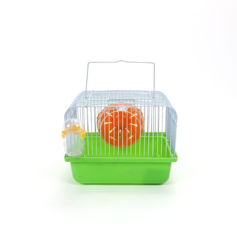 Household small hamster cage portable cage small castle hamster cage small pastoral single-layer small pet cage iron wire pet cage 5