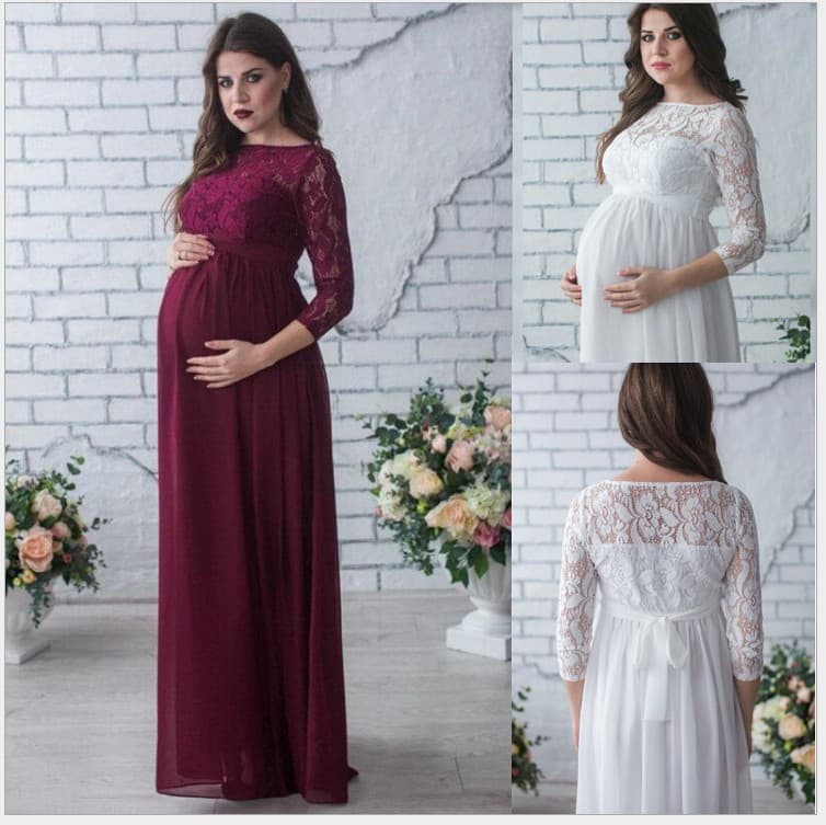 Sexy long-sleeve for pregnant, bodysuit, long skirt, dress, European style, loose fit