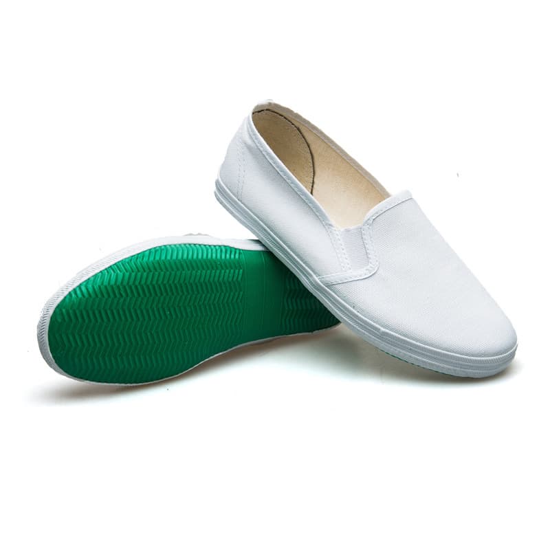 Wholesale student canvas shoes white sneakers lace small cloth shoes dance dancing men's and women's white sneakers 4