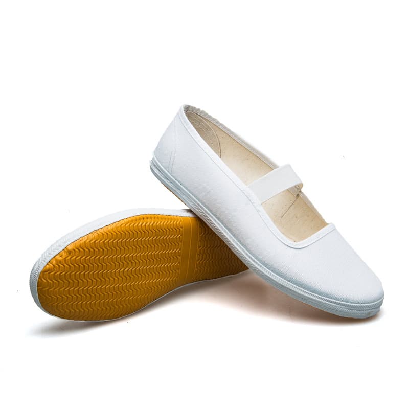 Wholesale student canvas shoes white sneakers lace small cloth shoes dance dancing men's and women's white sneakers 5