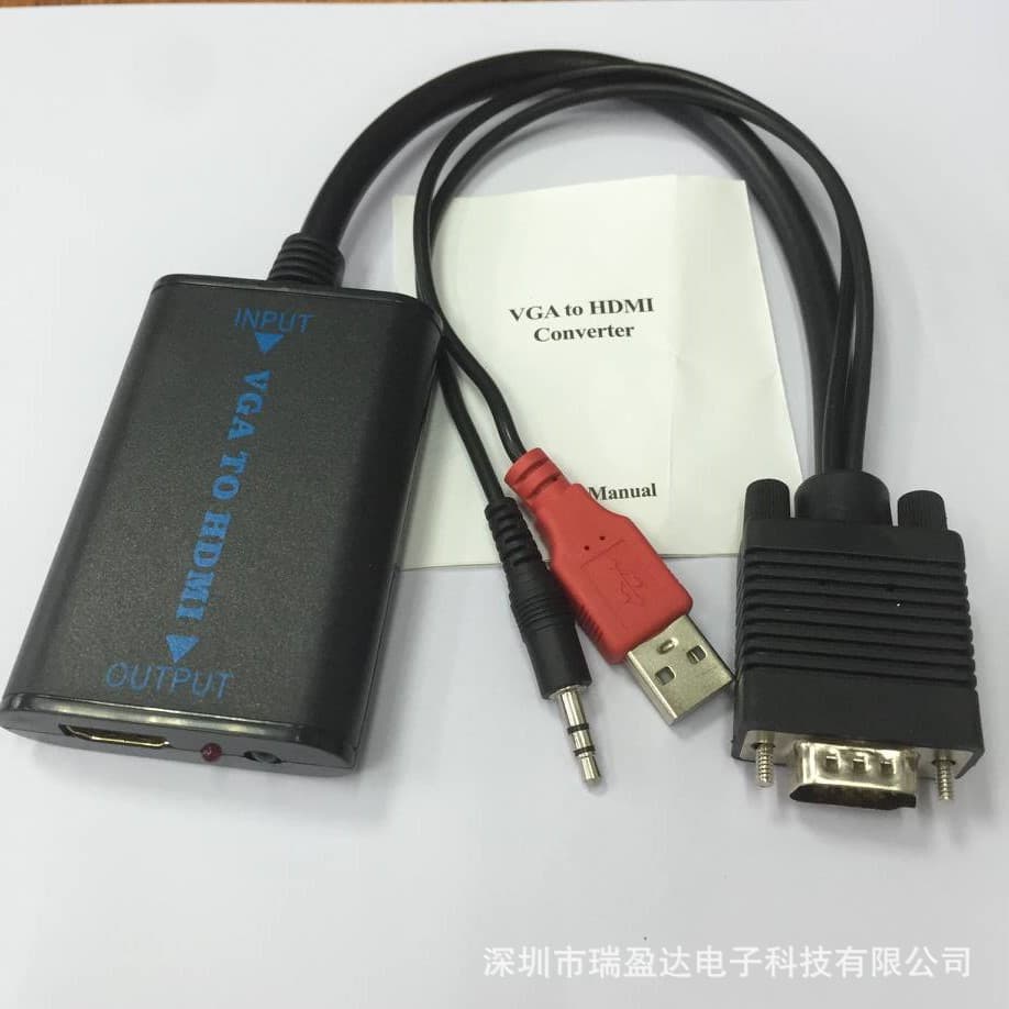 VGA To HDTV converter with USB with audio video converter 1
