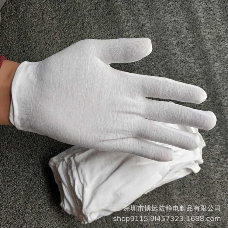 (Cross-border trading), (Wholesale), cotton white gloves walnut 10