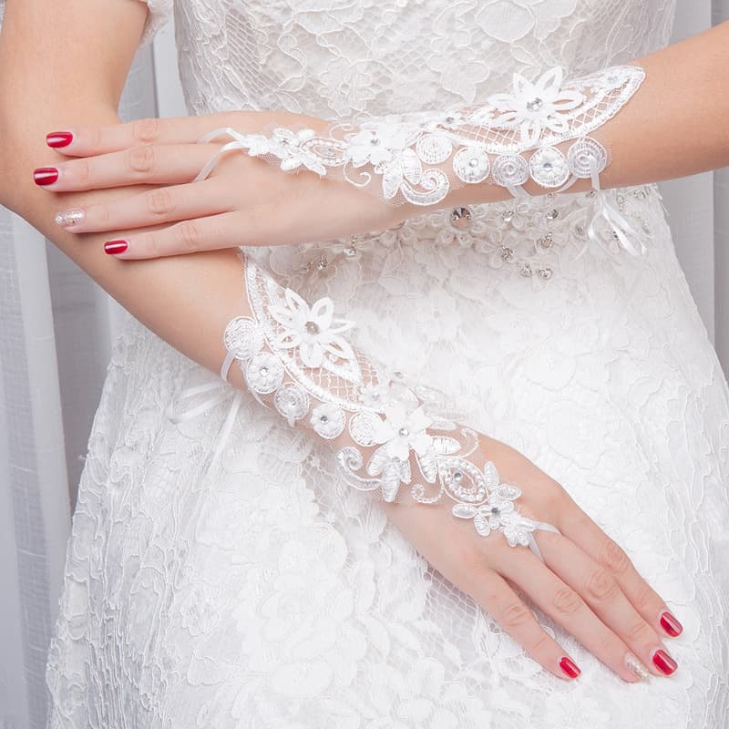 (Cross-border trading), lace gloves for bride, accessory, lace dress, wedding accessories 3