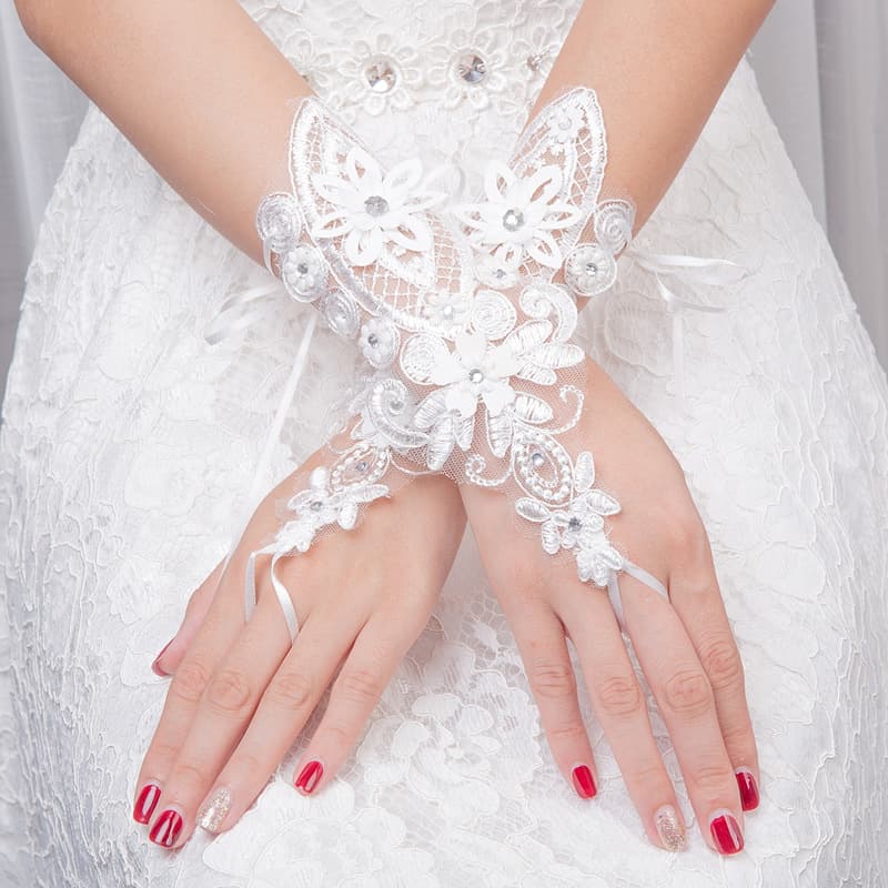 (Cross-border trading), lace gloves for bride, accessory, lace dress, wedding accessories 4