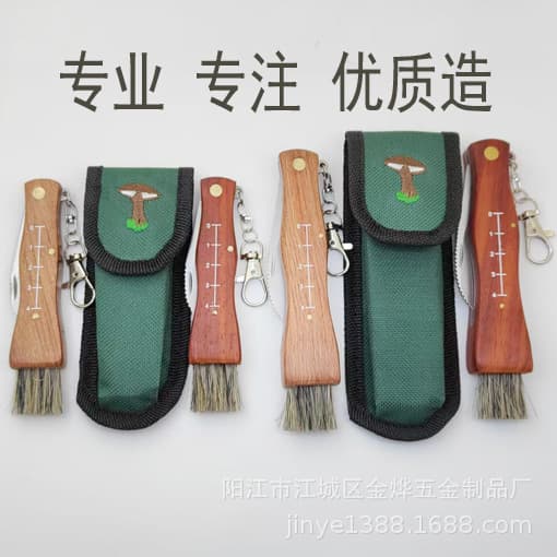 Mushroom Knife Outdoor Picking Yangjiang Knife Portable Folding Mushroom Sweeper Compass Gift Knife