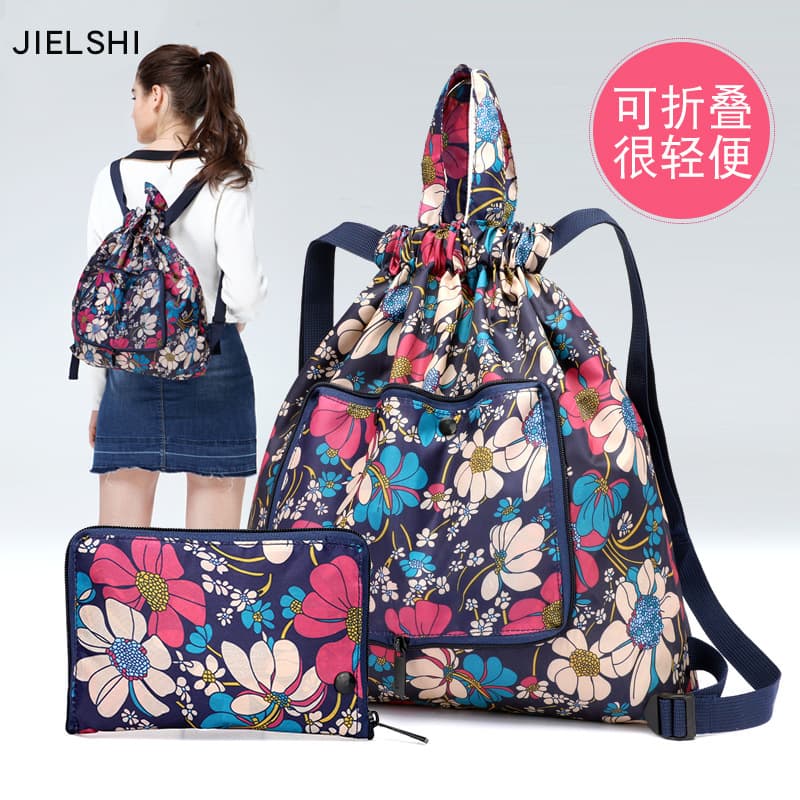 Backpack, simple shoulder bag, folding waterproof bag, sports storage bag, sports bag, drawstring 2