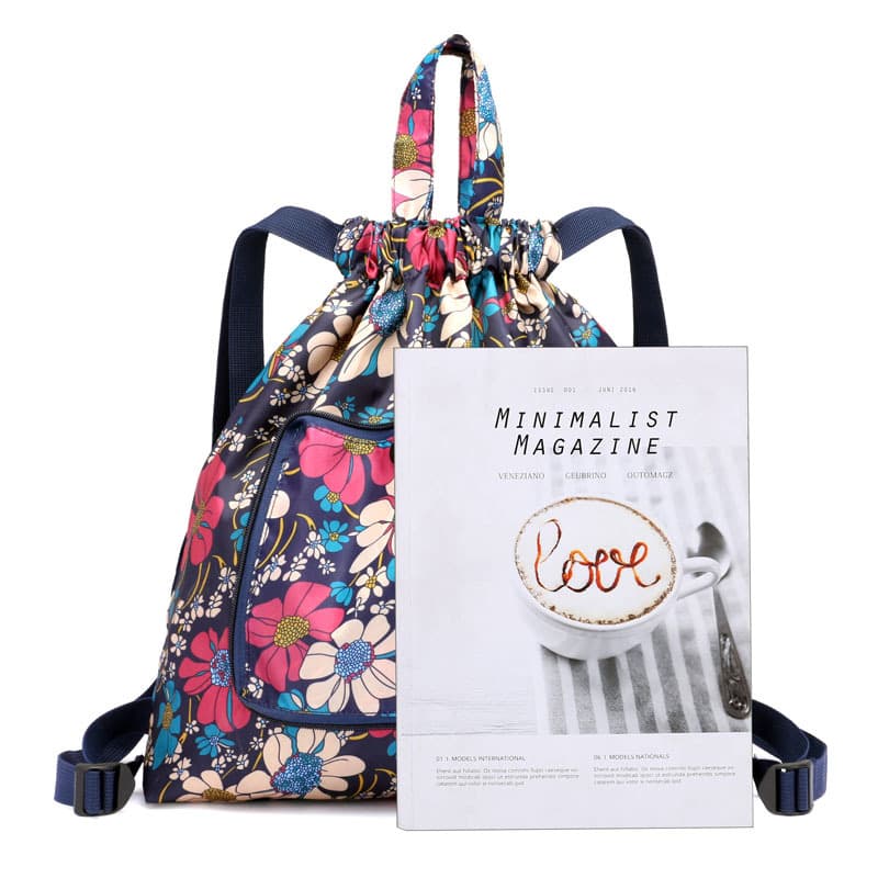 Backpack, simple shoulder bag, folding waterproof bag, sports storage bag, sports bag, drawstring 3
