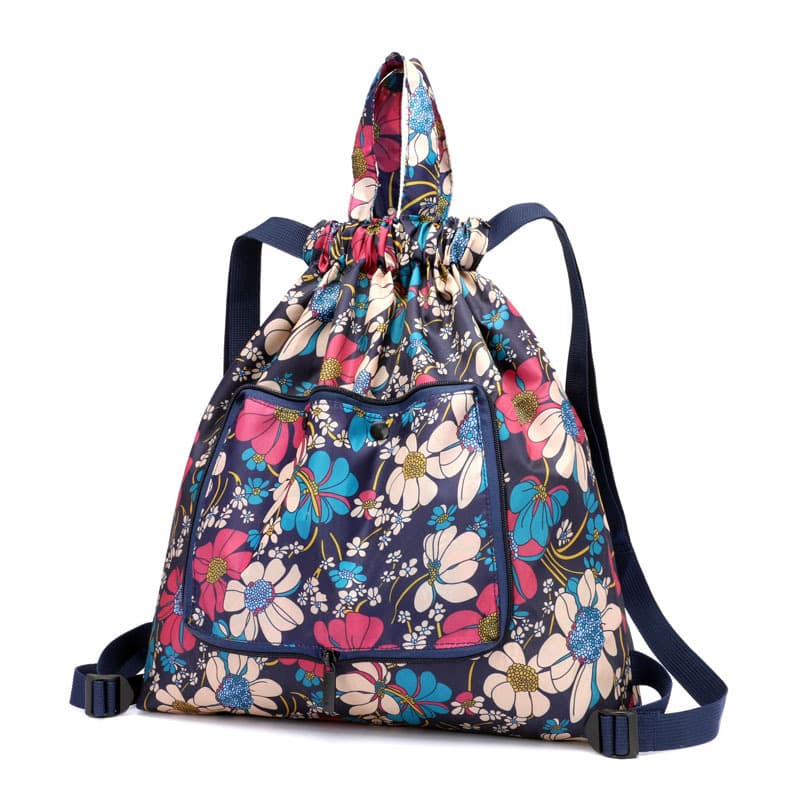 Backpack, simple shoulder bag, folding waterproof bag, sports storage bag, sports bag, drawstring 5