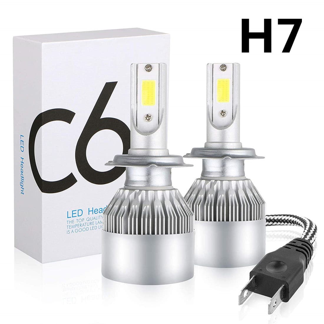 Cross -border supply C6 LED headlight headlights h7 H11 9005 36W car LED headlights 4