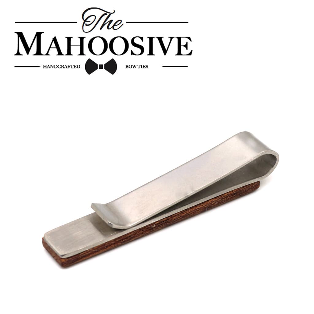 Mahoosive log tie clip clip solid wood men's collar straw wood tie clamping 2