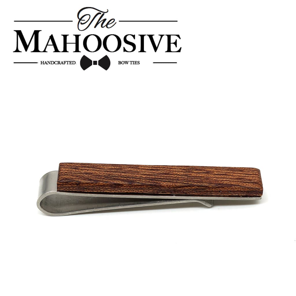 Mahoosive log tie clip clip solid wood men's collar straw wood tie clamping 1