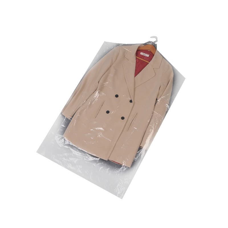 Clothes dust cover transparent disposable hanging clothes bag dry cleaning shop suit coat dust cover clothing plastic dust bag 5