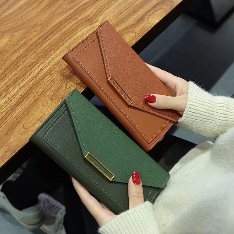 Long fresh universal retro wallet, Korean style, Japanese and Korean