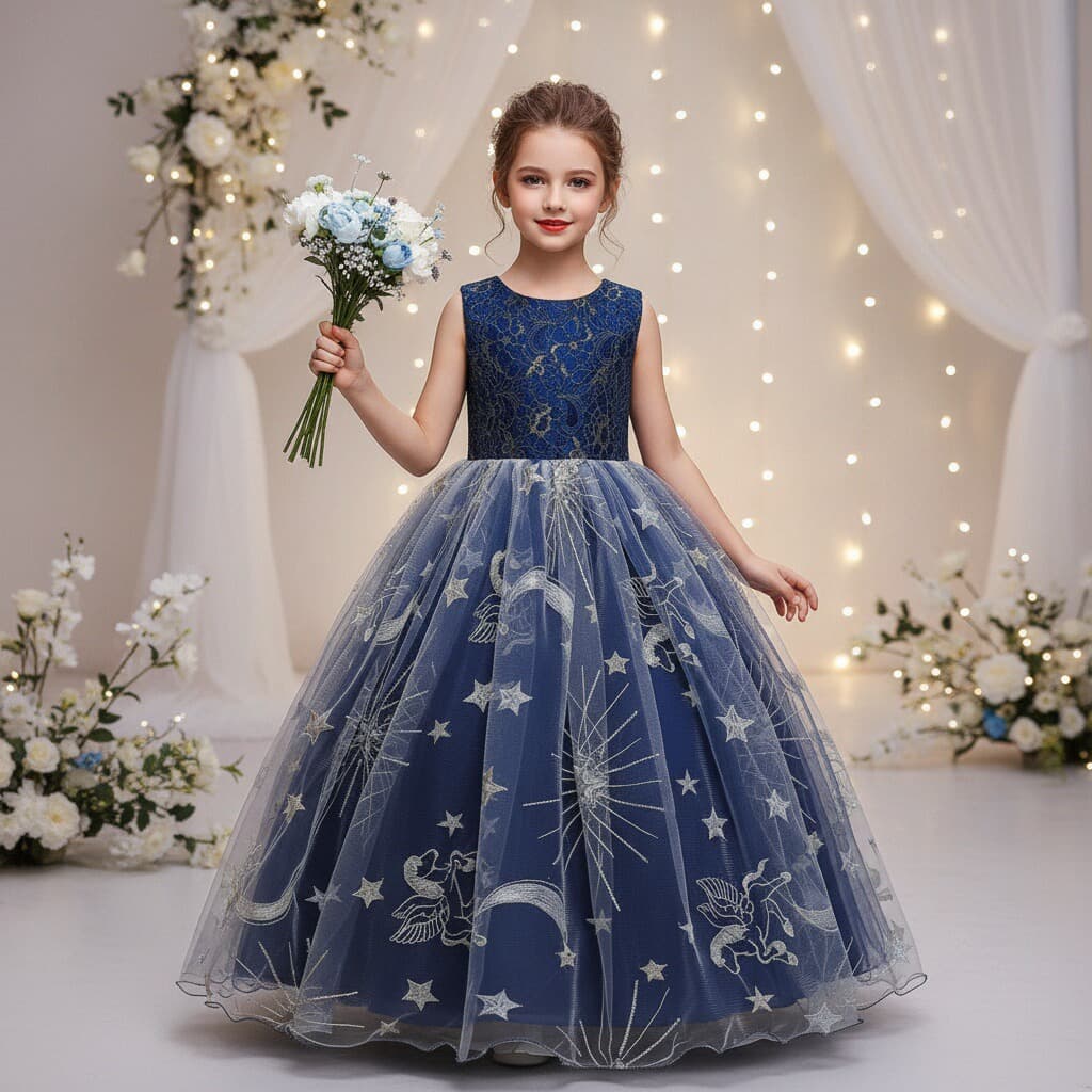 (Cross-border trading), long evening dress, lace children's school skirt, suit, tulle