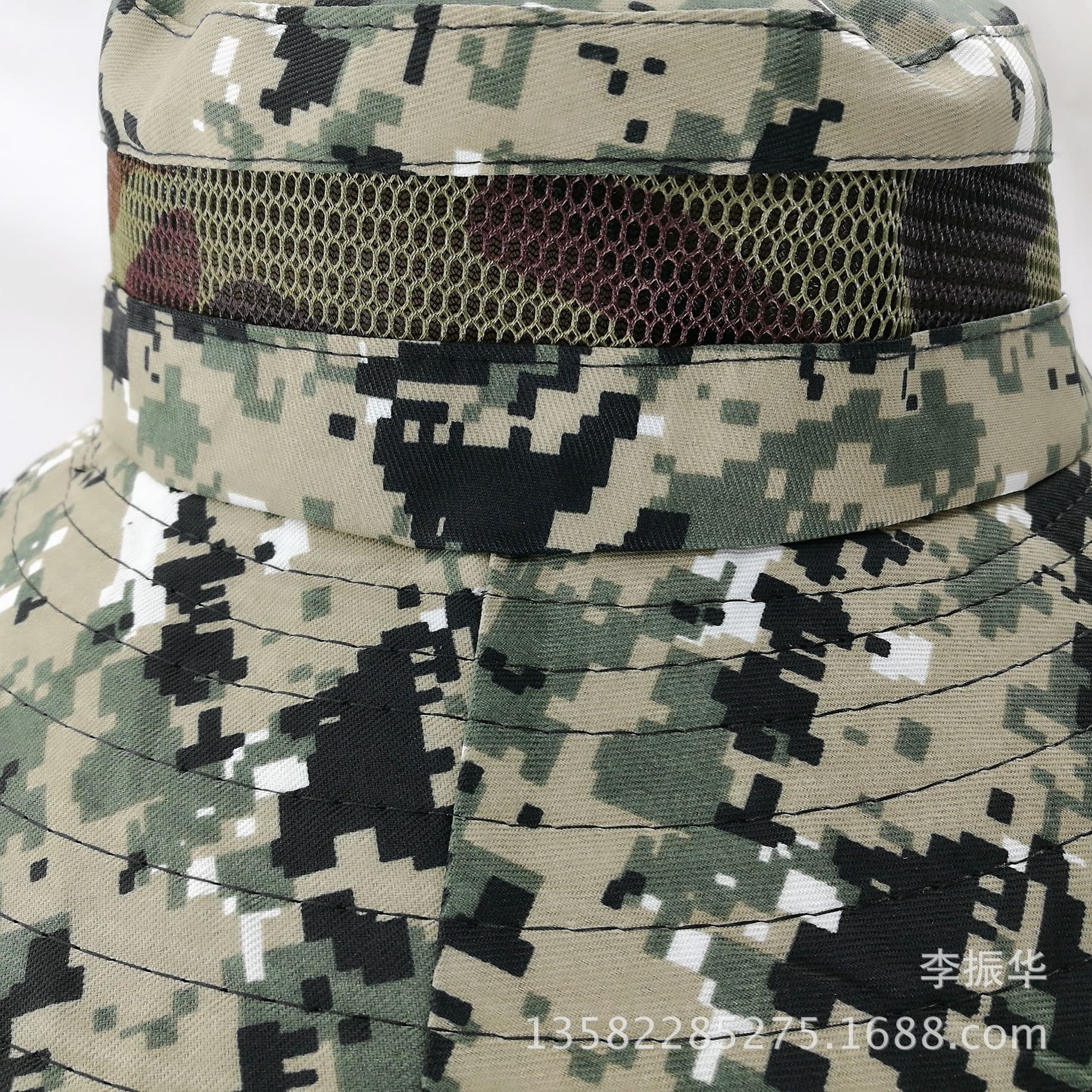 Men's travel mesh breathable camouflage sun hat 3
