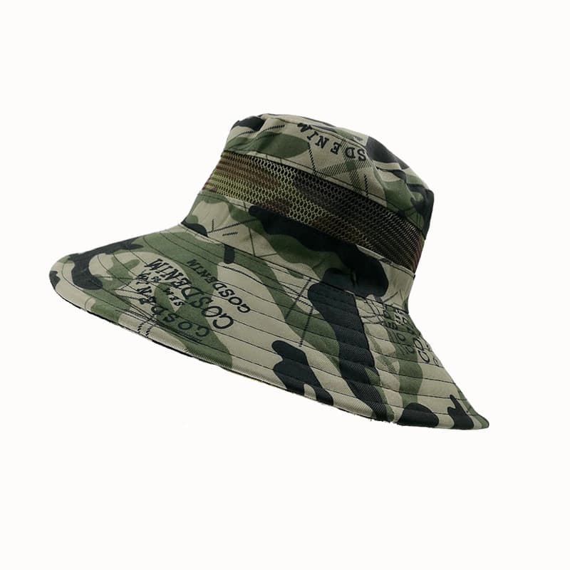 Men's travel mesh breathable camouflage sun hat 5