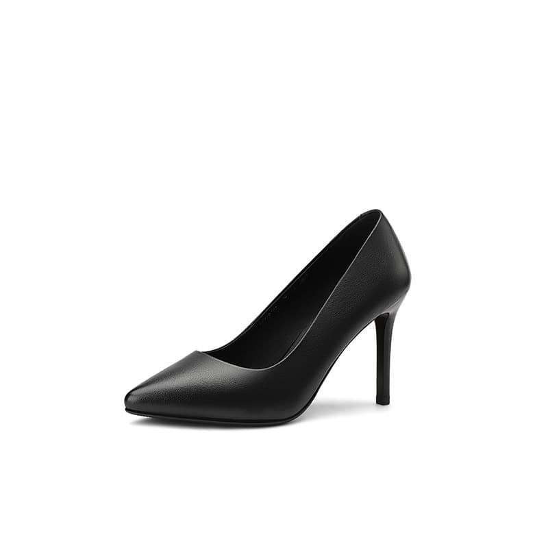 Genuine leather 2025 new single shoes, work shoes, stiletto heel, one-strap flight attendant etiquette shoes, non-slip, non-tiring, catwalk women's shoes 5