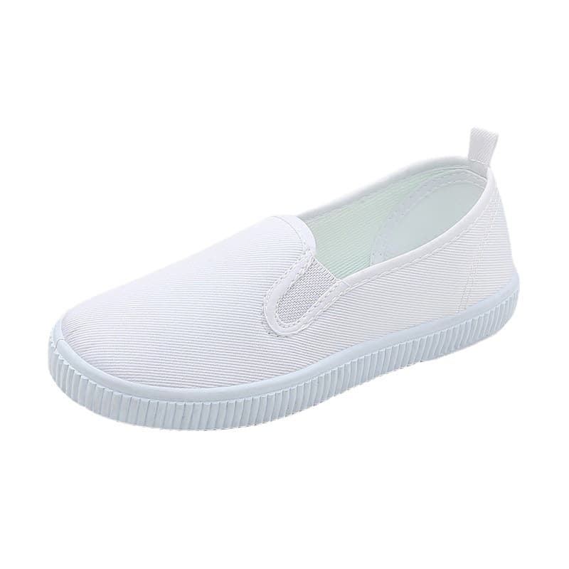 (Wholesale), autumn children's white white sneakers, cloth espadrilles for boys for students, white shoes, Collection Year 2026, suitable for spring and autumn 5
