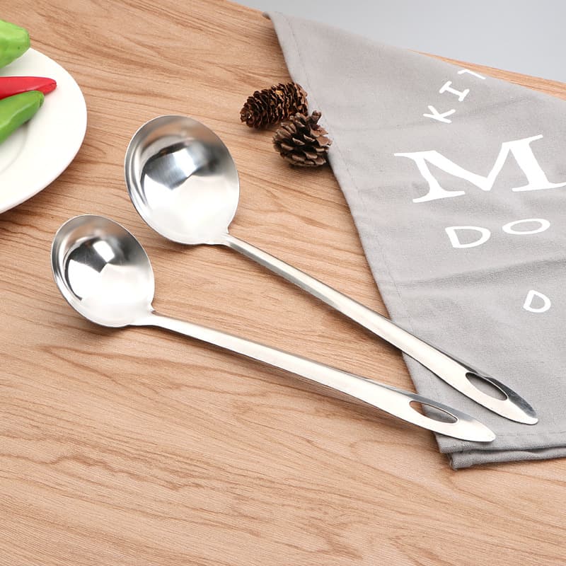 Stainless Steel Step Spoon Kitchen Turbrands Hot Pot Spoon Soup Shell Permanent Scrolls Two -piece Cooking Tool Set Cooking Tools wholesale 2