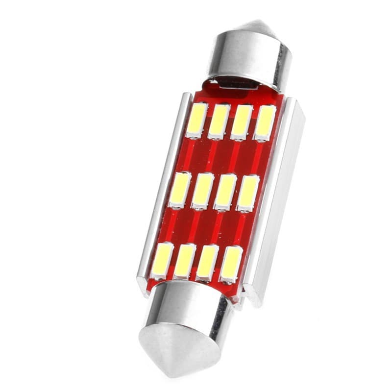 Car LED double lanterns decoding CanBus 36mm 4014 12smd roof lamp license plate lighting indoor light 2