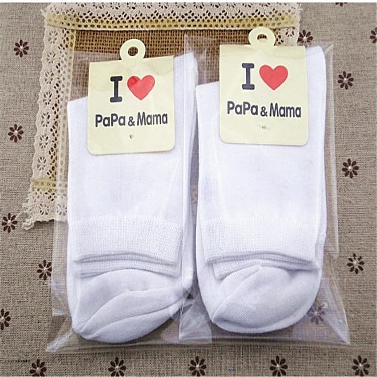 Brand children's socks Children's white sock manufacturers special promotion boys and girls white socks cotton socks 4