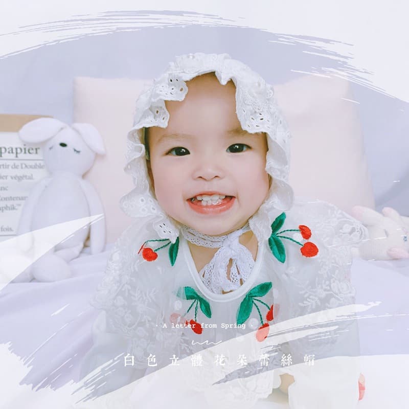 Children's lace hat for mother and baby for new born, Lolita style, Korean style 4