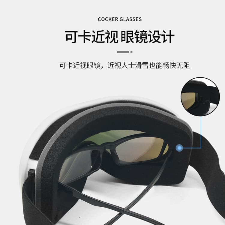 (Cross-border trading), ski double-layer glasses anti-fog, professional transparent breathable windproof equipment 3